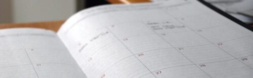 A close up view of a page of a diary